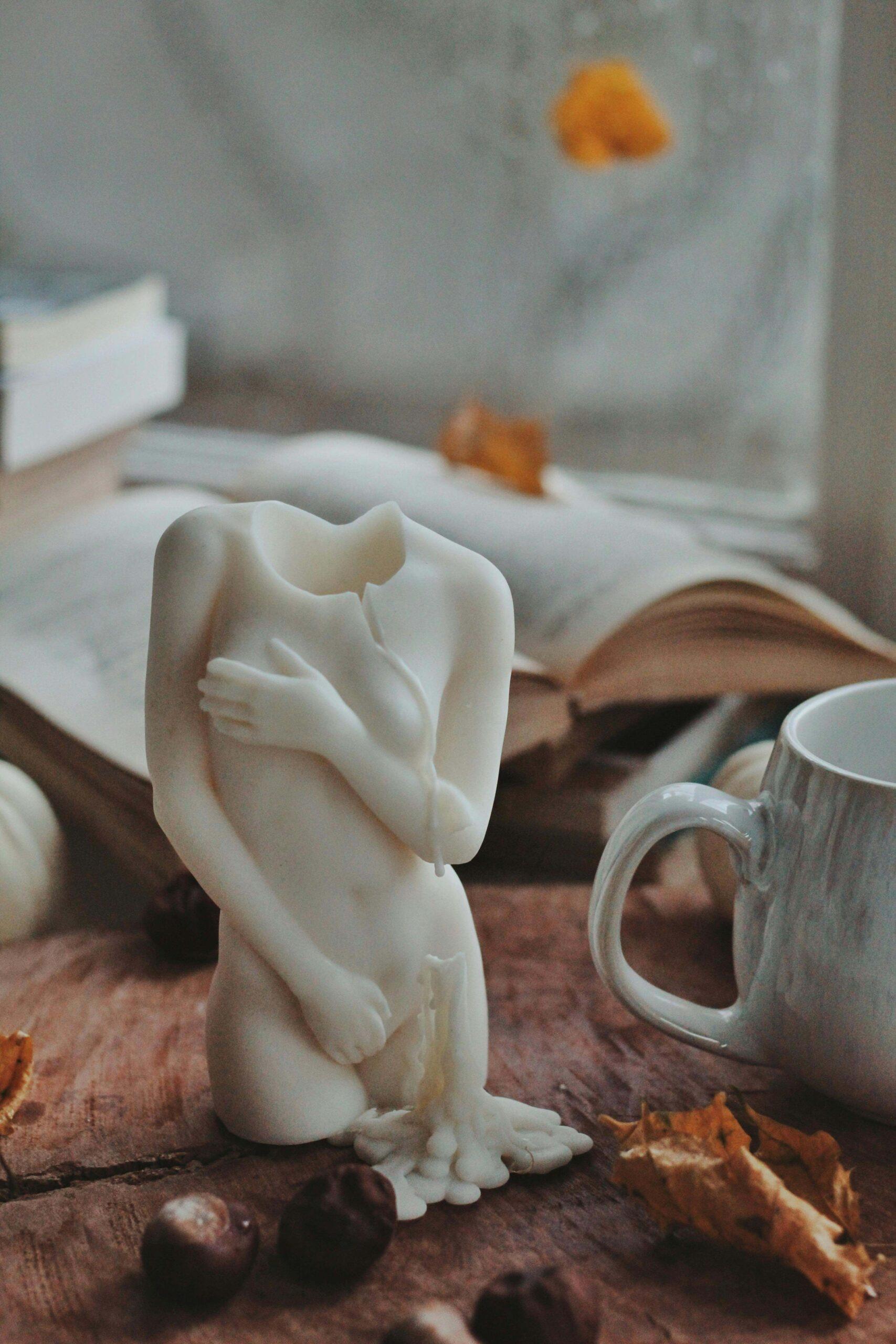 female body as melting candle